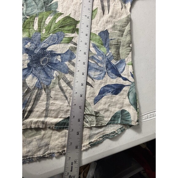 NWT Lungo L'arno Made in Italy Linen Tunic Top Floral Colorful 1X - Picture 4 of 8